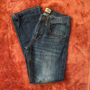 Wrangler Blue Straight-Leg Jeans with Vintage Look